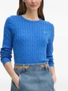 Gant Cable-knit Sweater In Blue