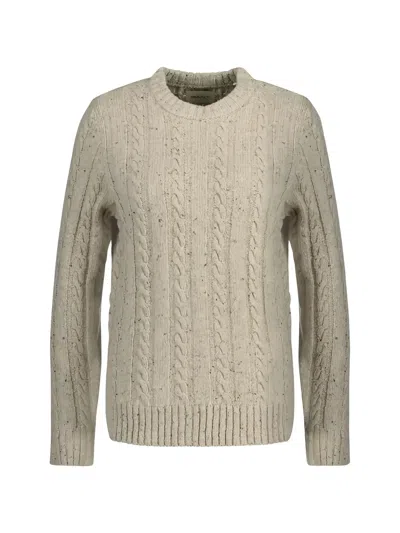 Gant Cable-knit Sweater In Gray