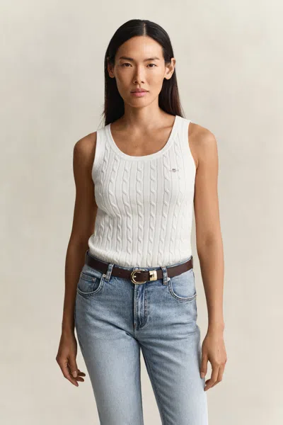 Gant Cable Knit Tank Top In Multi