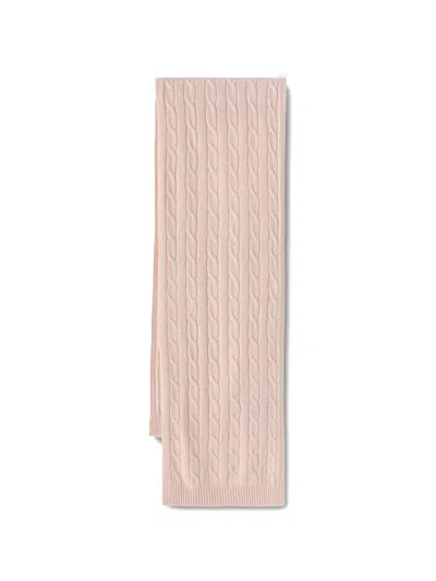 Gant Cable-knit Scarf In Pink