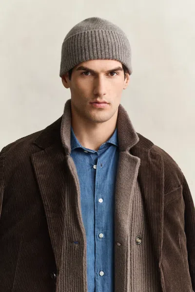 Gant Cashmere Beanie In Gray