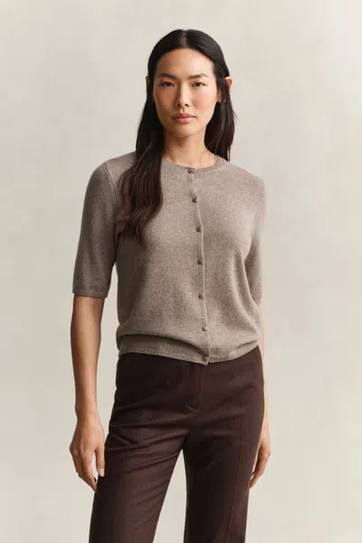 Gant Cashmere Blend Short Sleeve Cardigan