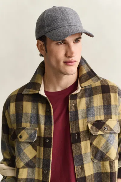 Gant Cashmere Cap In Gray
