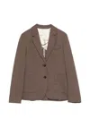 Gant Check-pattern Blazer In Brown