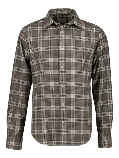 Gant Check-patterned Shirt In Brown