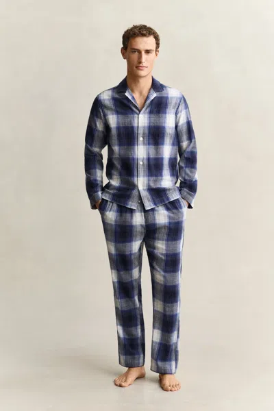 Gant Checked Flannel Pajama Set Gift Box In Multi