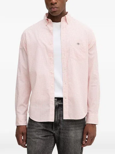 Gant Checked Regular Shirt In Pink
