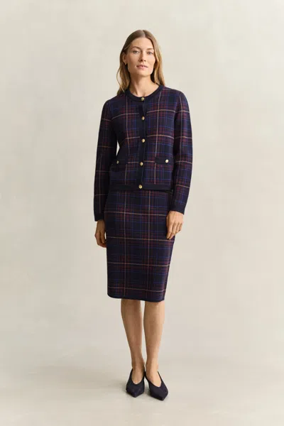 Gant Checked Skirt In Navy