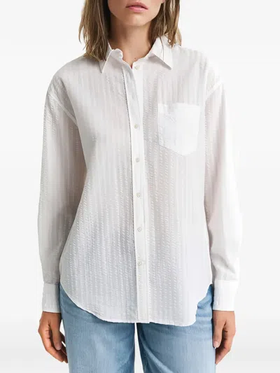 Gant Chest-pocket Shirt In White