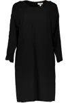 Gant Chic Black Short Dress With Long Sleeves
