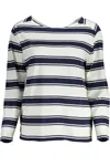 Gant Chic Long-sleeved White Cotton Tee With V-neck Detail