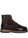 Gant Clafton Lace-up Panelled Boots In Multi