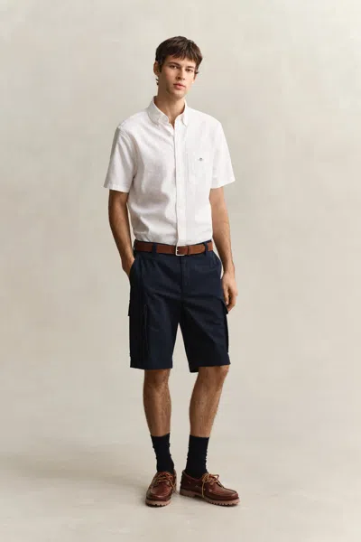 Gant Mens Regular Fit Classic Cargo Shorts In Blue