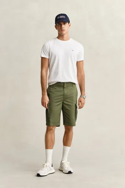 Gant Mens Regular Fit Classic Cargo Shorts In Green