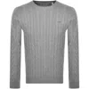 GANT GANT CLASSIC COTTON CABLE KNIT JUMPER GREY