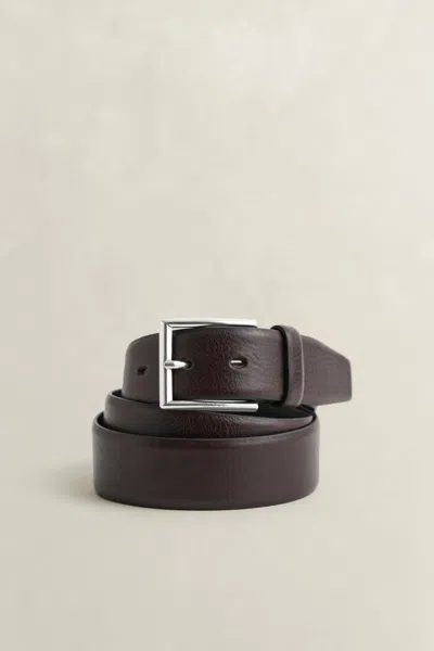 Gant Classic Leather Belt In Brown