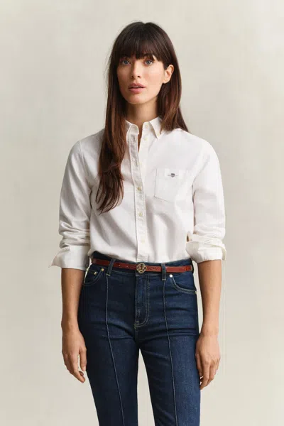Gant Classic Oxford Shirt In White