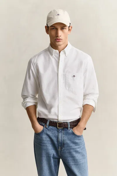 Gant Classic Regular Oxford Shirt In White