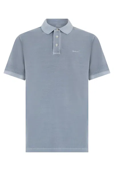 Gant Classic Short Sleeve Polo With Logo In Blue