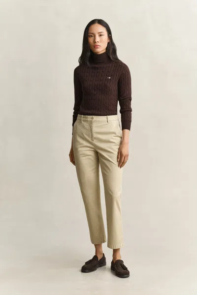 Gant Classic Slim Chinos In Oat Beige