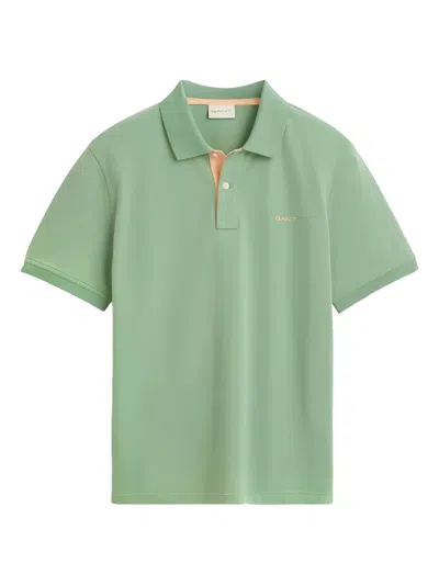 Gant Collared Polo Shirt In Green