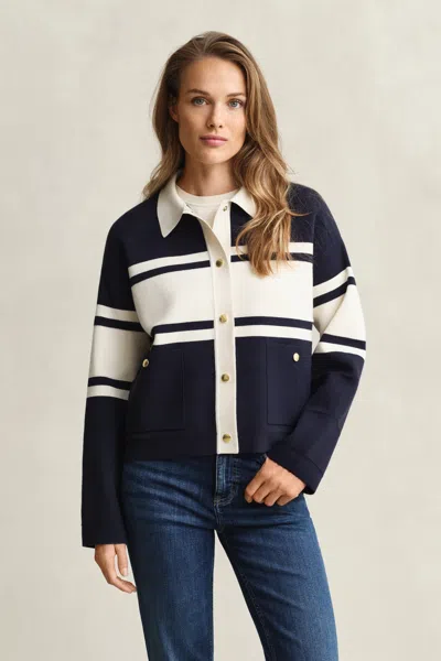 Gant Color Blocked Cardigan In Multi
