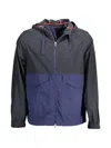 Gant Colorblock Hooded Jacket In Blue