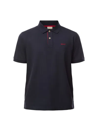 Gant Chest-pocket Polo Shirt In Blue
