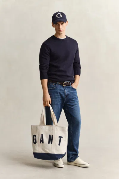 Gant Contrast Tote Bag In White