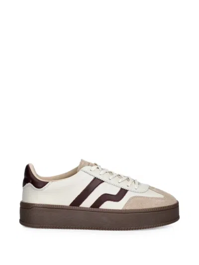 Gant Contrast-panel Platform Sneakers In Animal Print