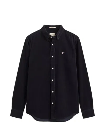 Gant Corduroy Button-down Shirt In Black