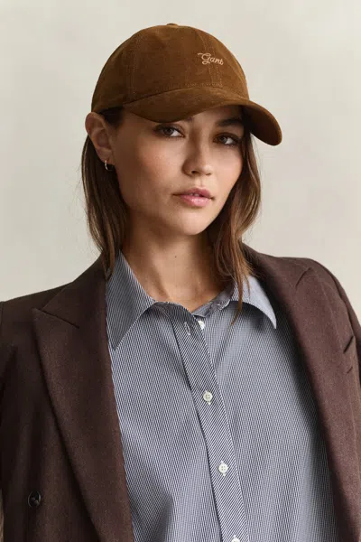 Gant Corduroy Cap In Caramel Brown