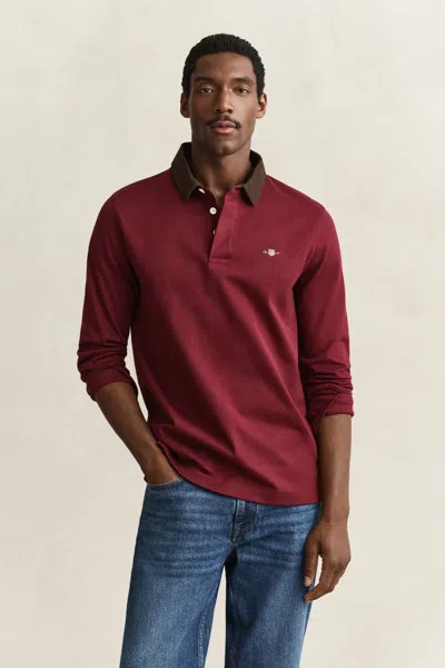 Gant Corduroy Collar Rugger In Multi