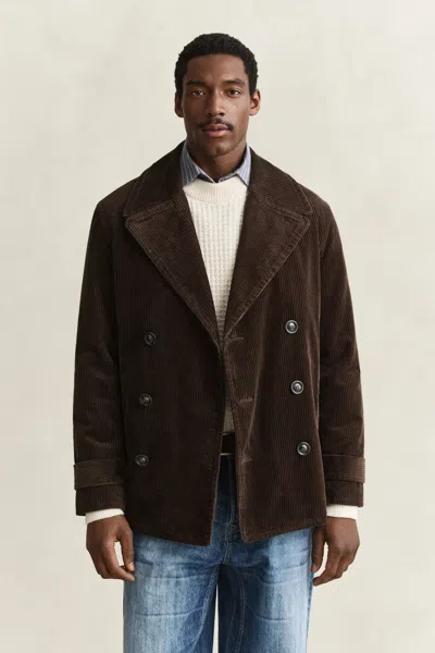 Gant Corduroy Peacoat In Blue