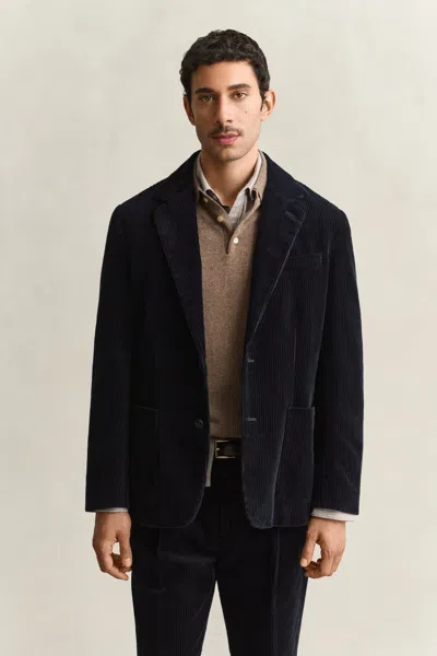 Gant Corduroy Suit Jacket In Blue