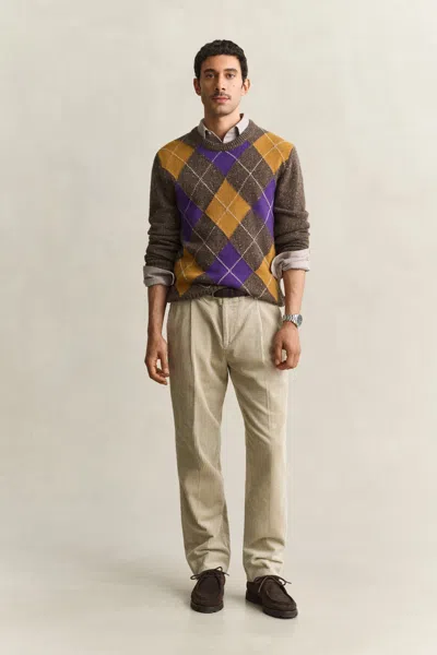 Gant Corduroy Suit Pants In Neutral