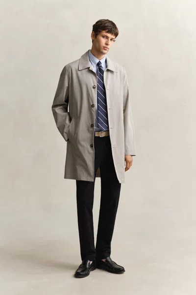 Gant Cotton Blend Car Coat In Gray