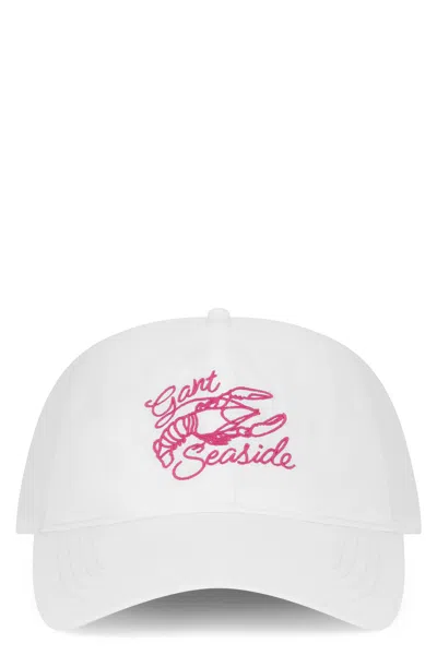 Gant Cotton Cap With Embroidery In Brown