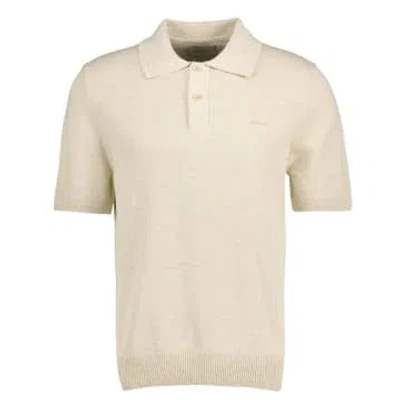 Gant Cotton Flamme Ss Polo In Neturals