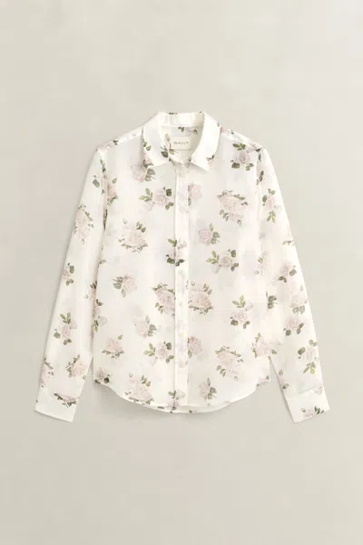 Gant Cotton Silk Shirt In White