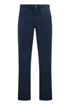 Gant Logo-patch Straight-leg Jeans In Blue