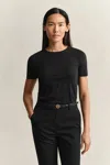 Gant Cotton T-shirt In Black