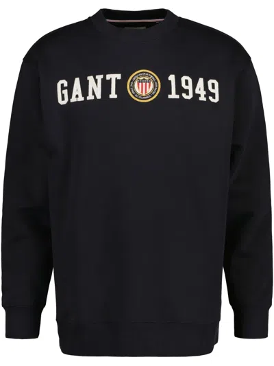 Gant Crest Shield Sweatshirt In Black