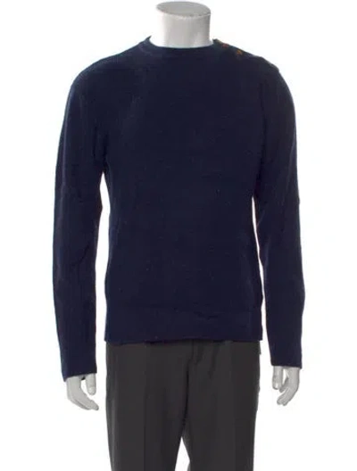 Pre-owned Gant Crew Neck Long Sleeve Pullover In Blue