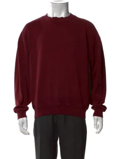 Pre-owned Gant Crew Neck Long Sleeve Pullover In Burgundy