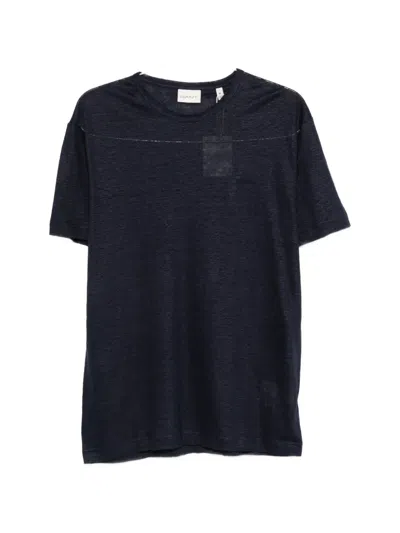 Gant Crew-neck Short-sleeve T-shirt In Blue
