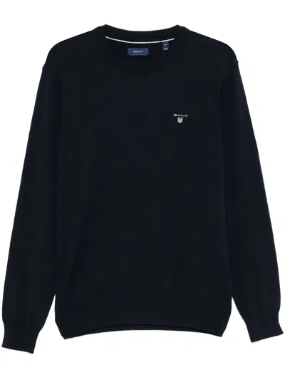 Gant Crew-neck Sweater In Blue