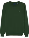 Gant Crew-neck Sweater In Green