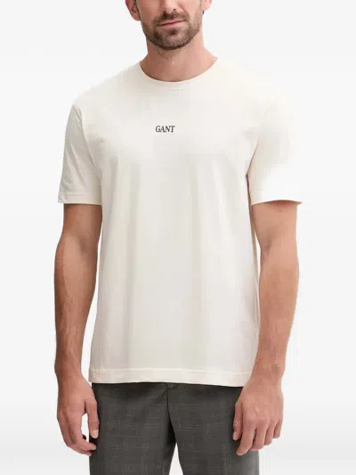 Gant Crew-neck T-shirt In White