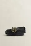 Gant Croc-effect Monogram Belt In Black